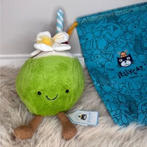 Jellycat Aruba Coconut Plush with Straw